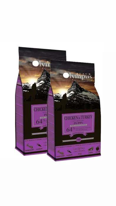 מבצע זוגות 2 יח' עוף והודו לגורי כלבים גזע גדול