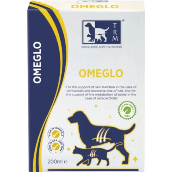 TRM Omeglow אומגלו שמן אומגה 6+3 לכלבים וחתולים 500 מ"ל