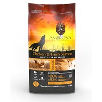 אמברוסיה מזון לכלב בוגר עוף וסלמון 12 ק"ג