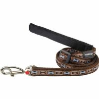 רצועה לכלב S חום עצמות